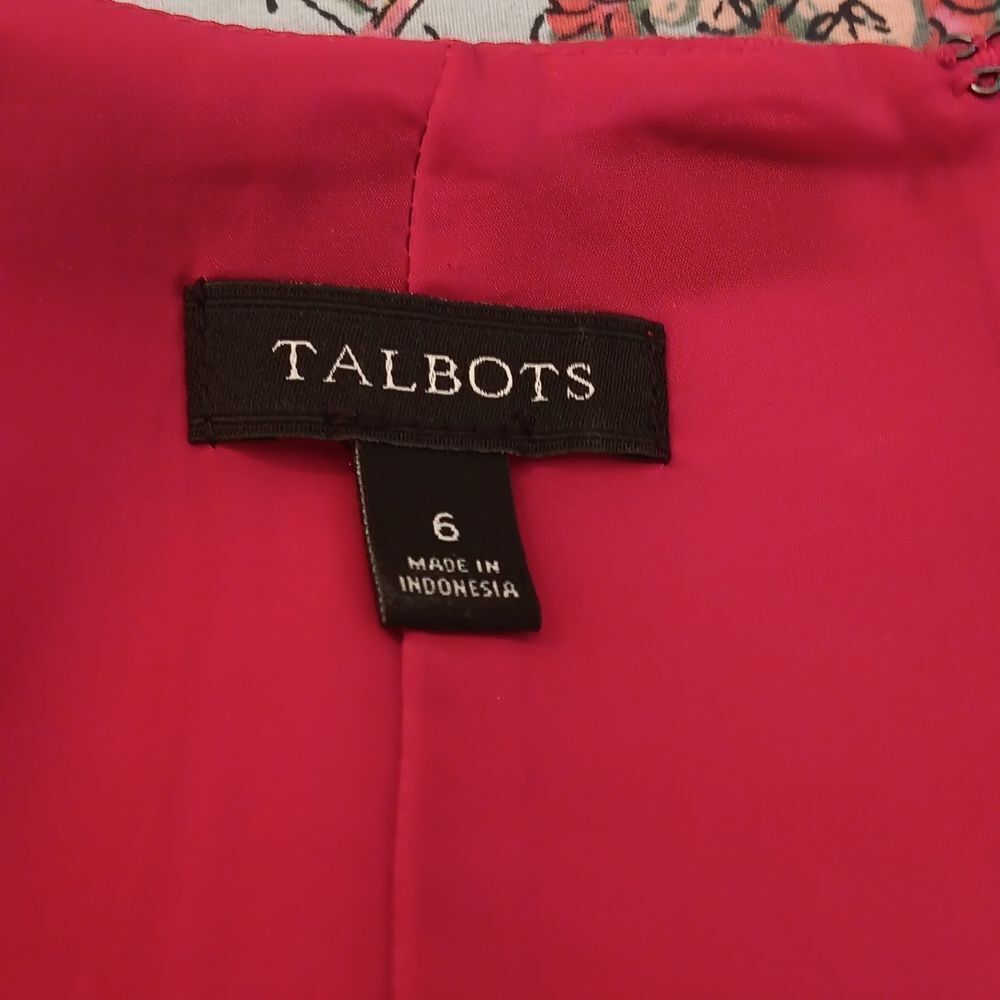 Talbots Red Textured Dress. - Picture 4 of 8